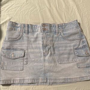 Light Blue Denim Skirt